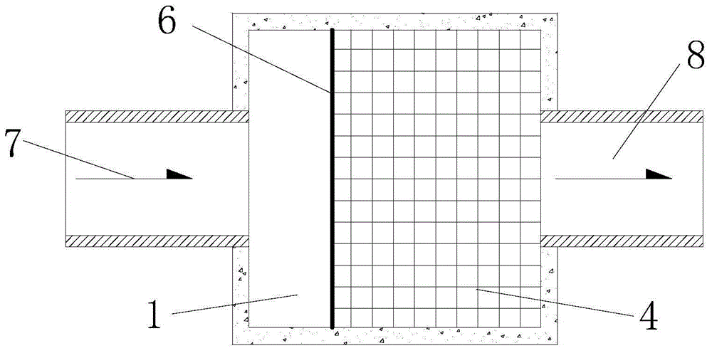 Separated rainwater drainage system tail end floating type filter device