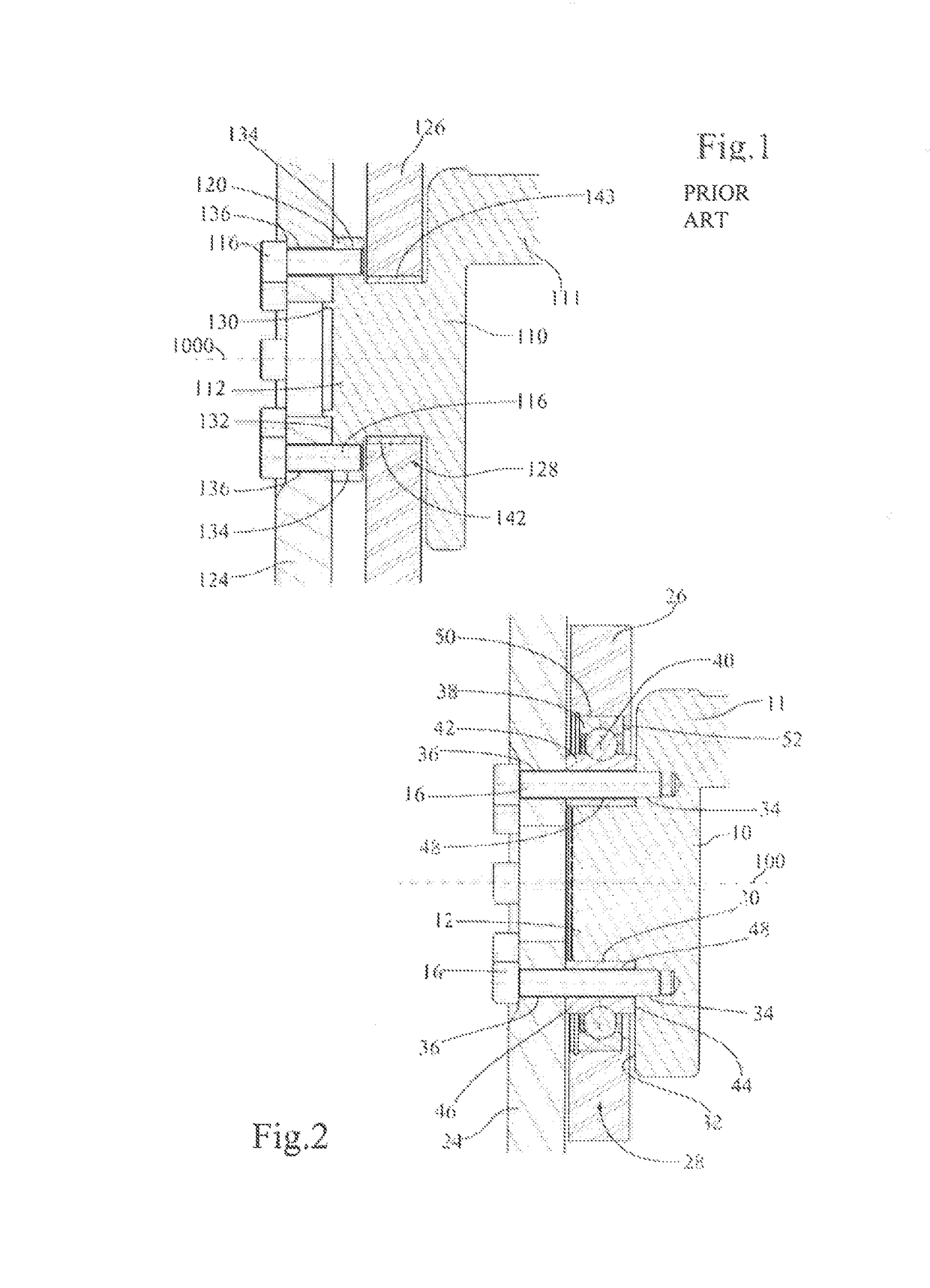 Assembly of a crankshaft end portion with a flywheel and a guide bearing, and related engine assembly