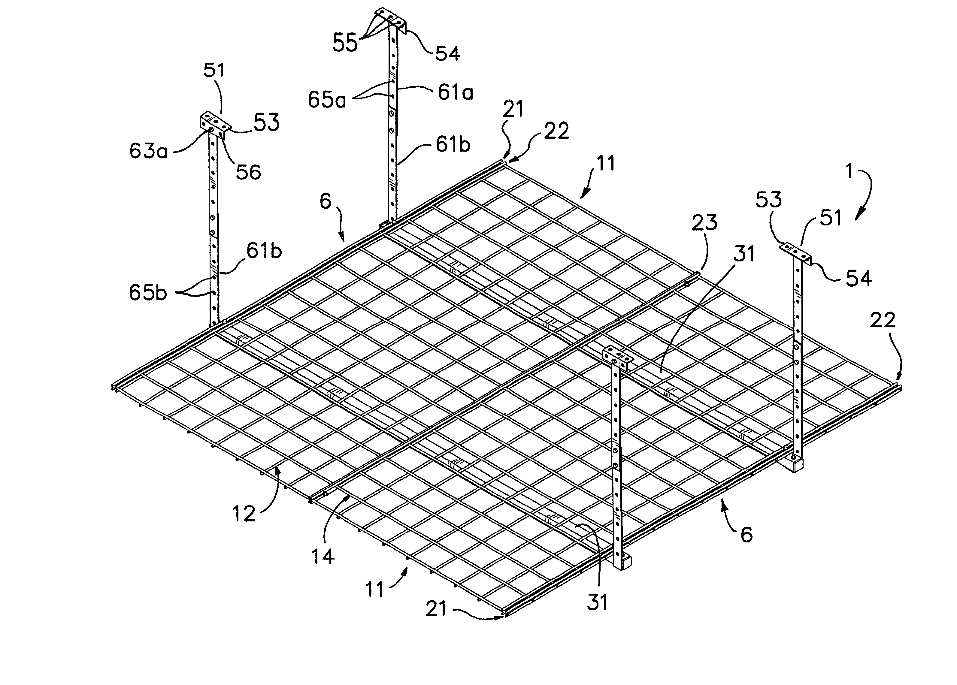 Suspended storage structure