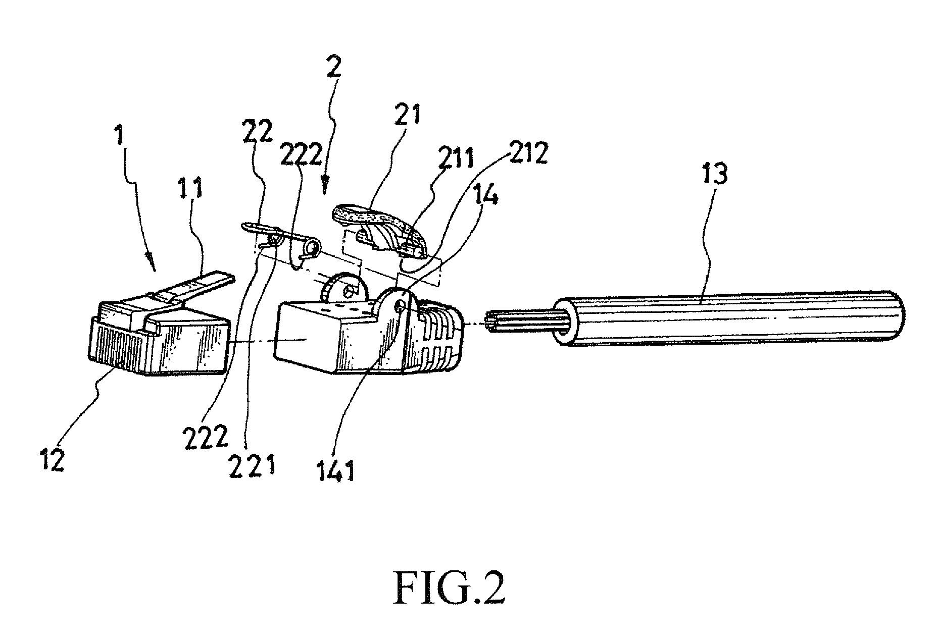 Communication Connector with Tab Operating Mechanism