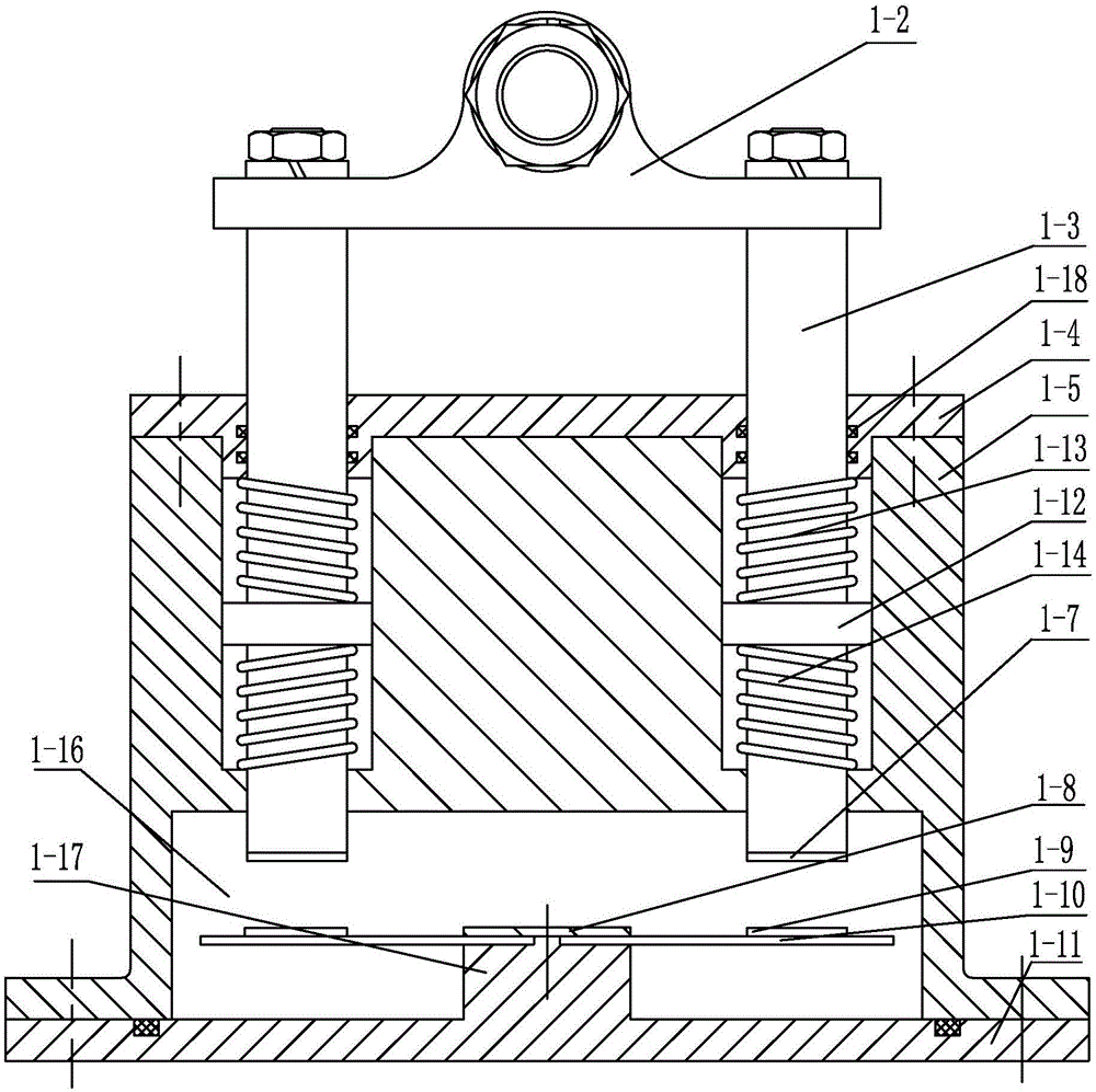 Double-point elastic supporting cylinder vortex induced vibration fluid kinetic energy conversion device