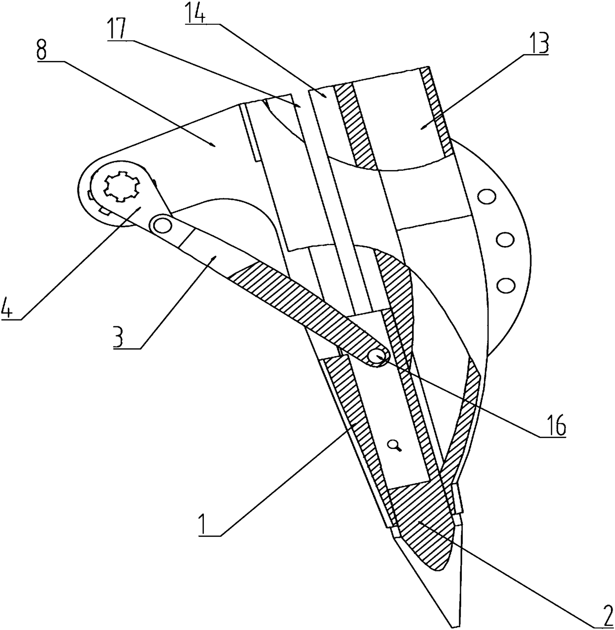 Combination mechanism of solid chemical fertilizer piercing and injection