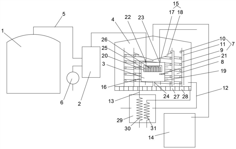 Device and method for heat recovery of oil in inner floating roof storage tank