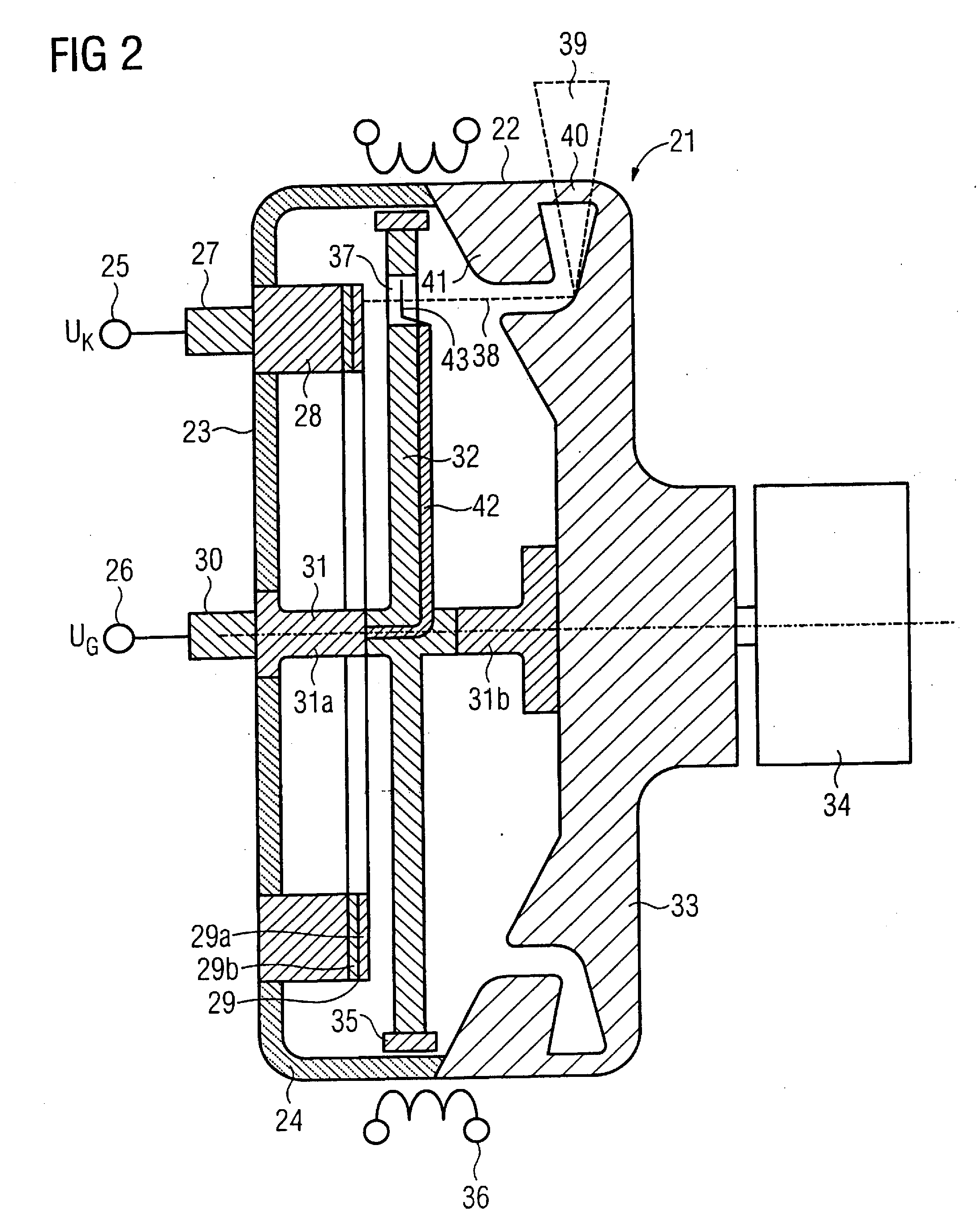 Field emission cathode and x-ray tube embodying same