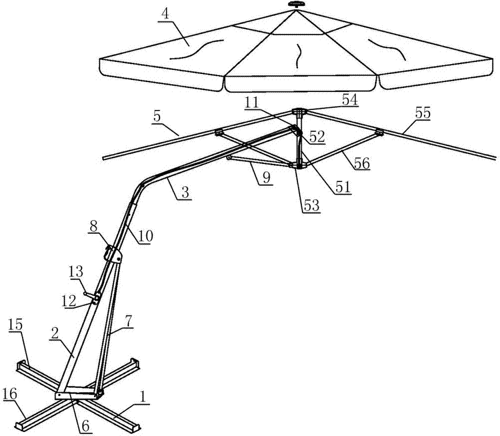 Novel sunshade umbrella