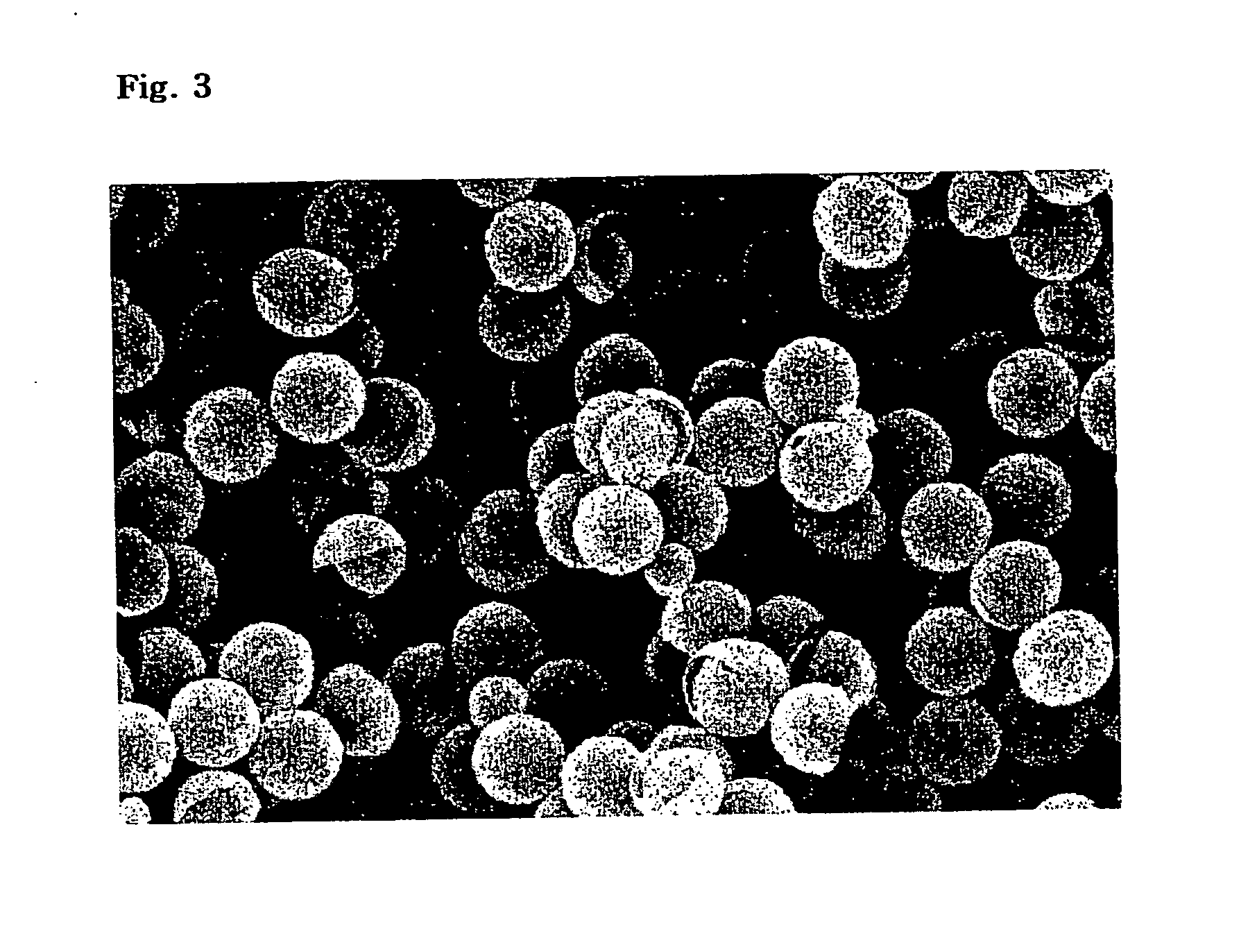 Synthetic fiber containing powders with the shape of hollow sphere