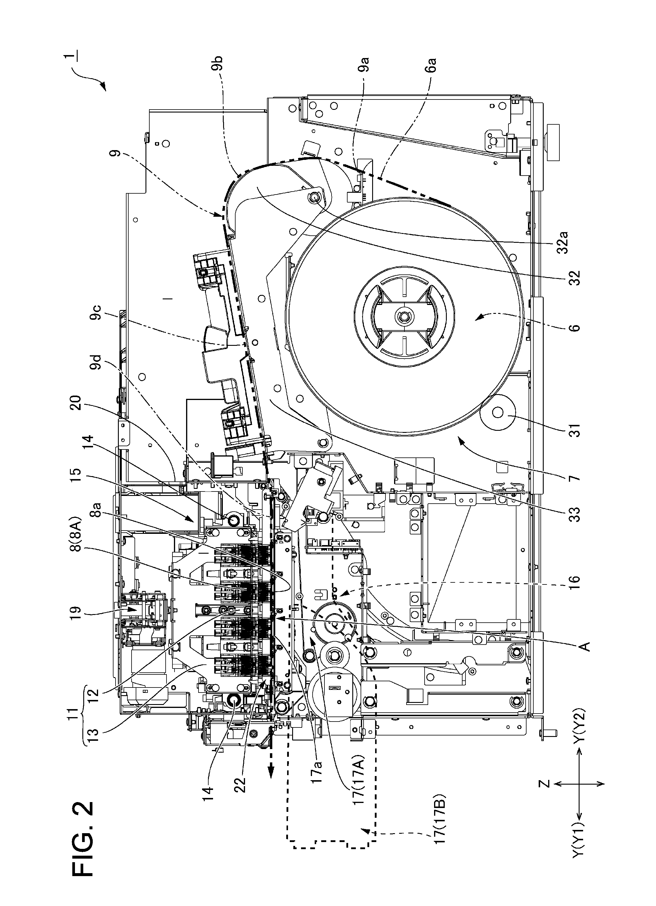 Line printer and printhead moving method of a line printer