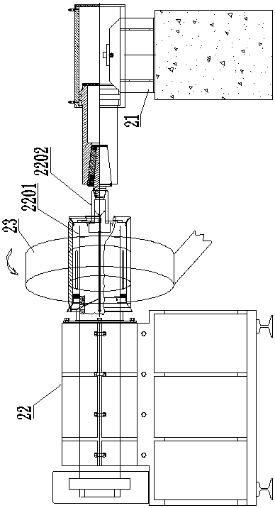 Pneumatic telescopic center device