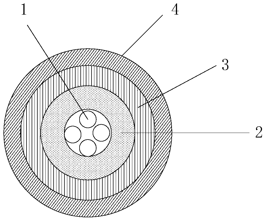 Graphene composite material cable and production method thereof