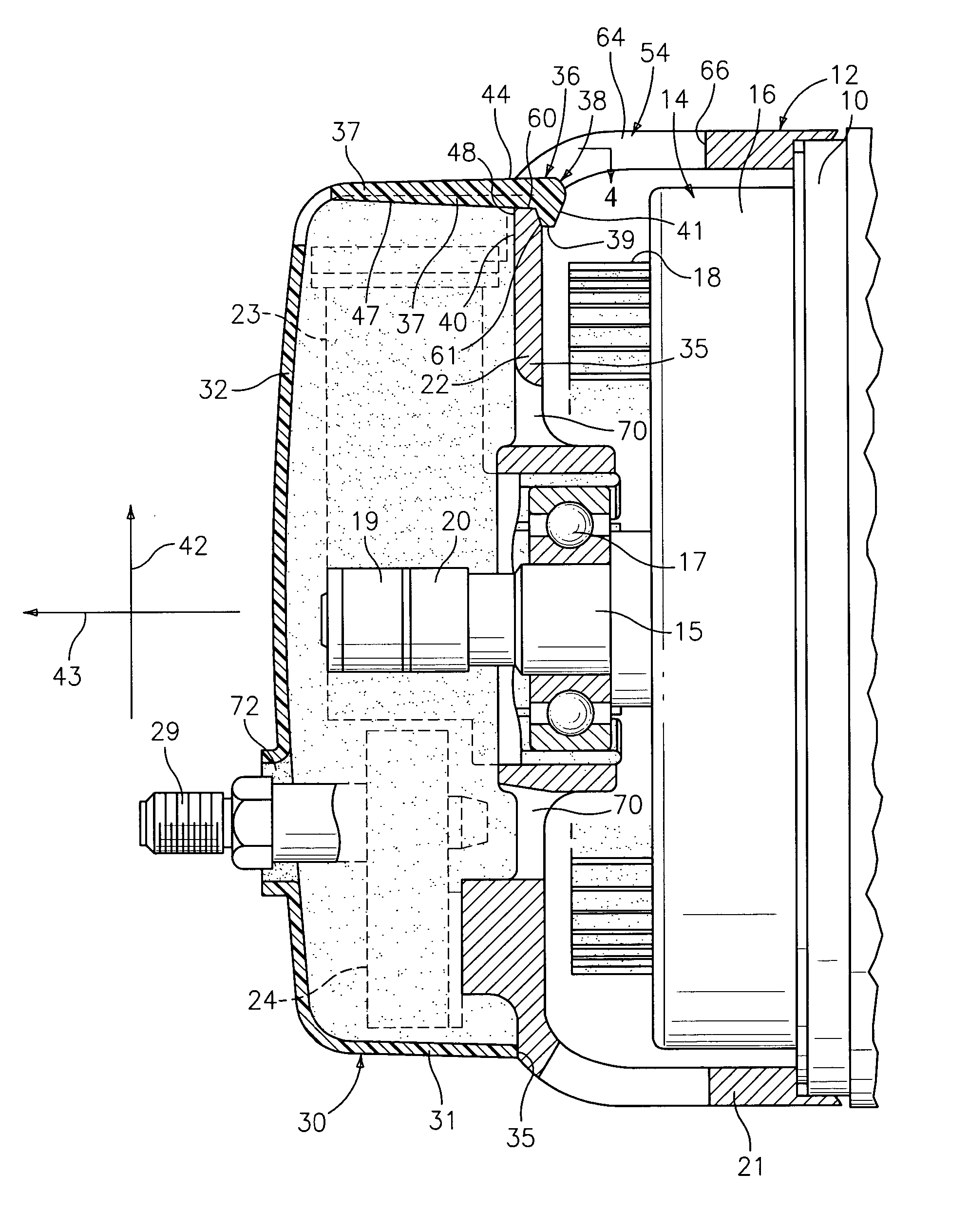 Method and apparatus for attachment of a cover for a dynamoelectric machine