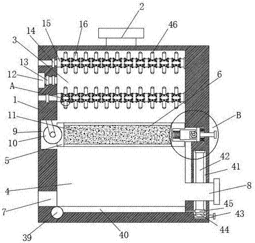 Corn grinder device for agricultural machining