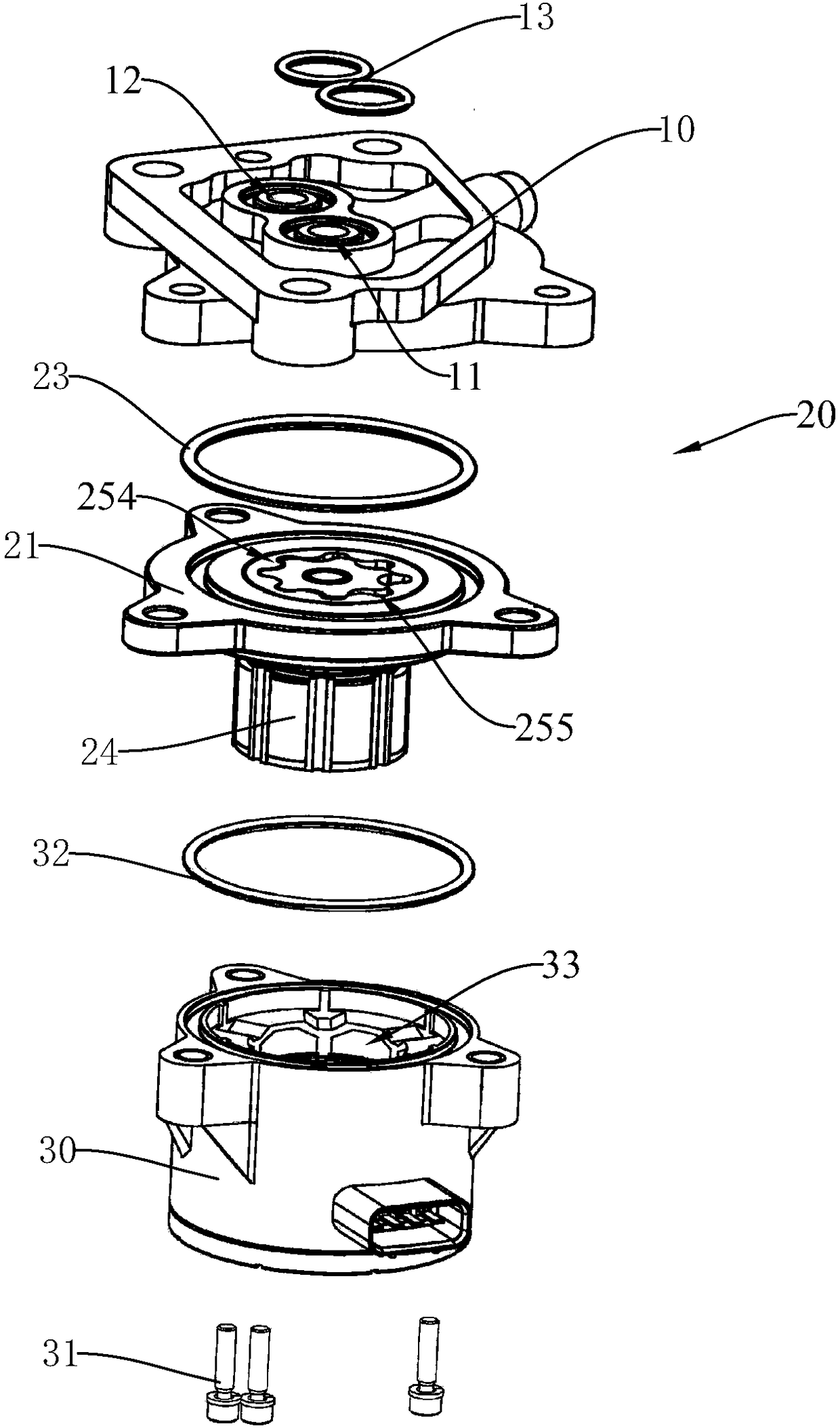 Engine idling start-stop system oil pump