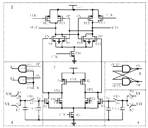 Low-offset full-motion comparator