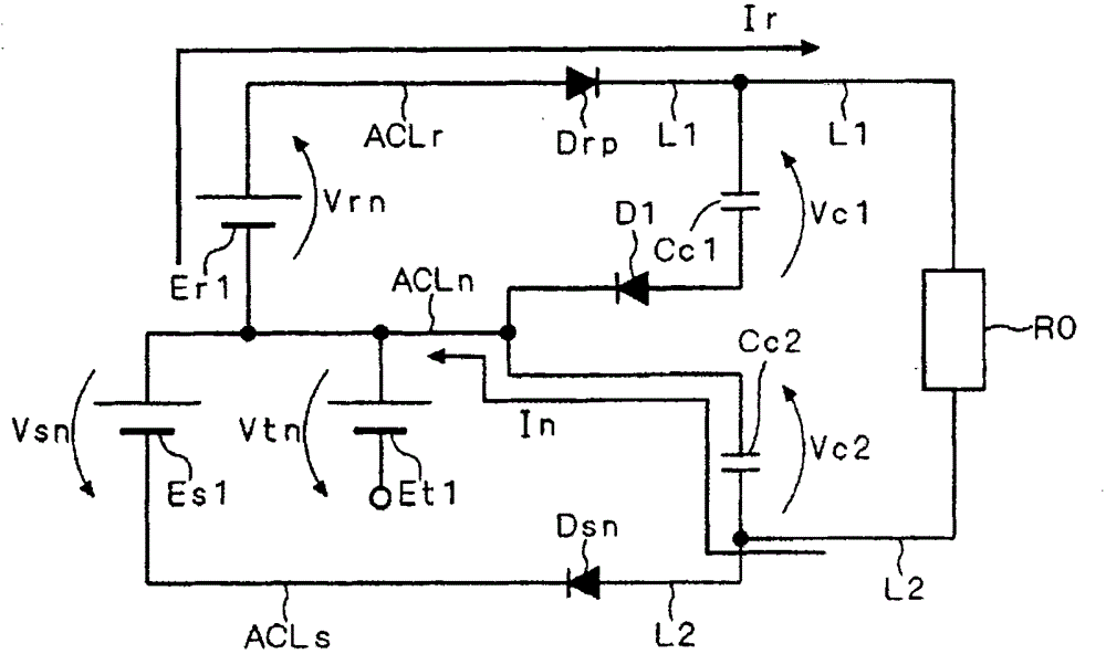 Direct type AC power converting device