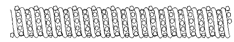 Brazing diamond fret saw with grinding materials being arranged in order in spiral shape and manufacturing process thereof