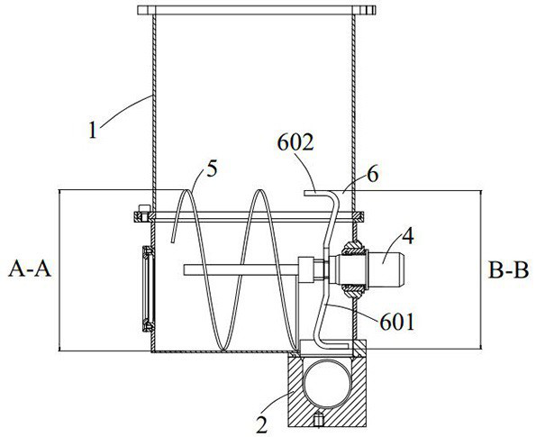 Material conveying gas exhaust mechanism and working method thereof