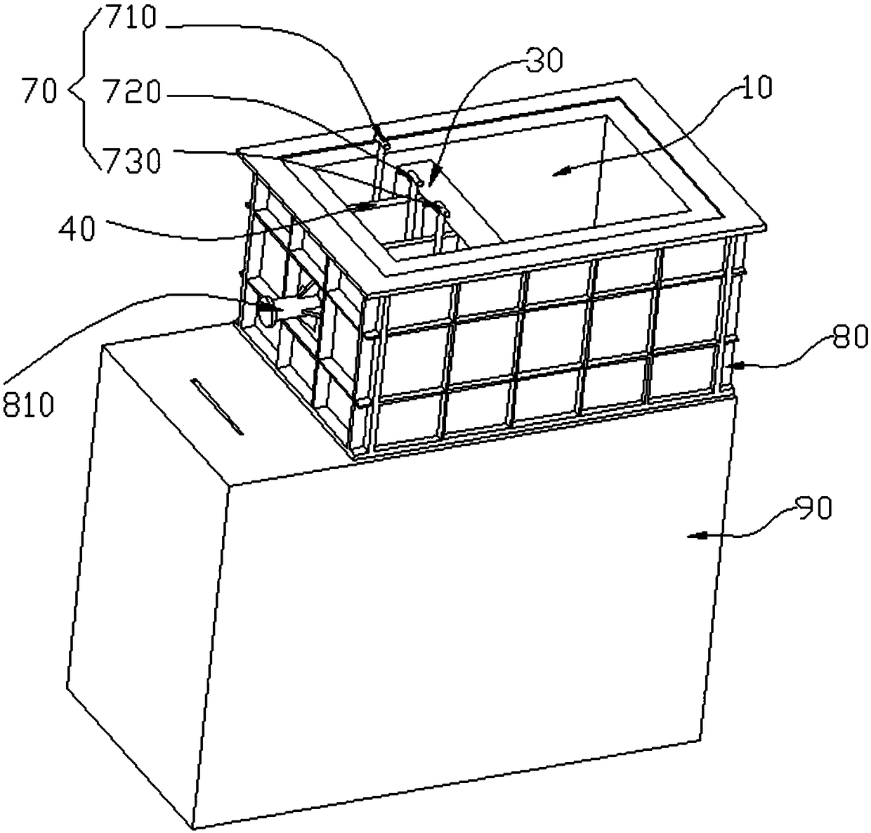 Pouring basin for stepped pouring system and application method of pouring basin