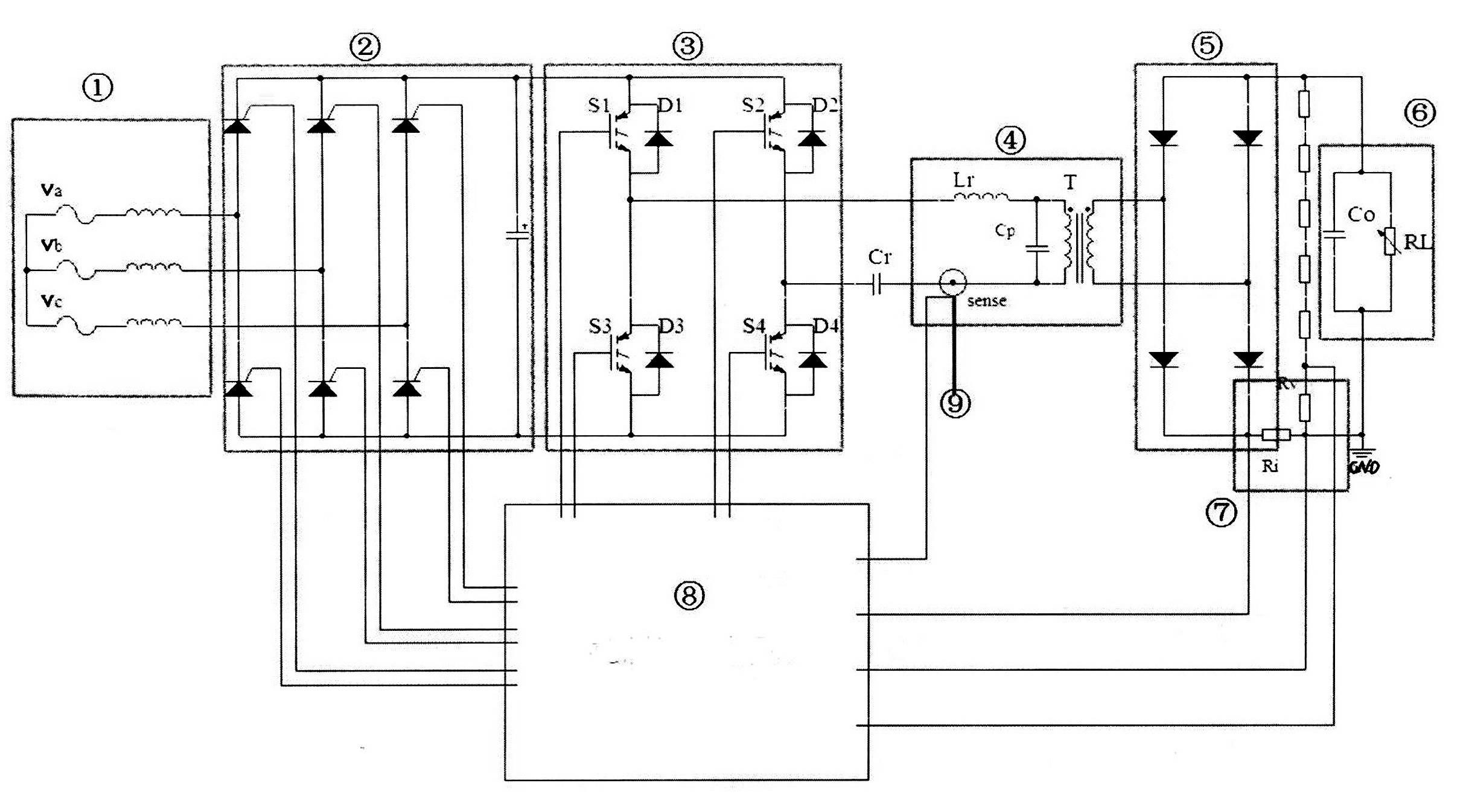 High-frequency high-voltage high-power power supply for electrostatic dust removal