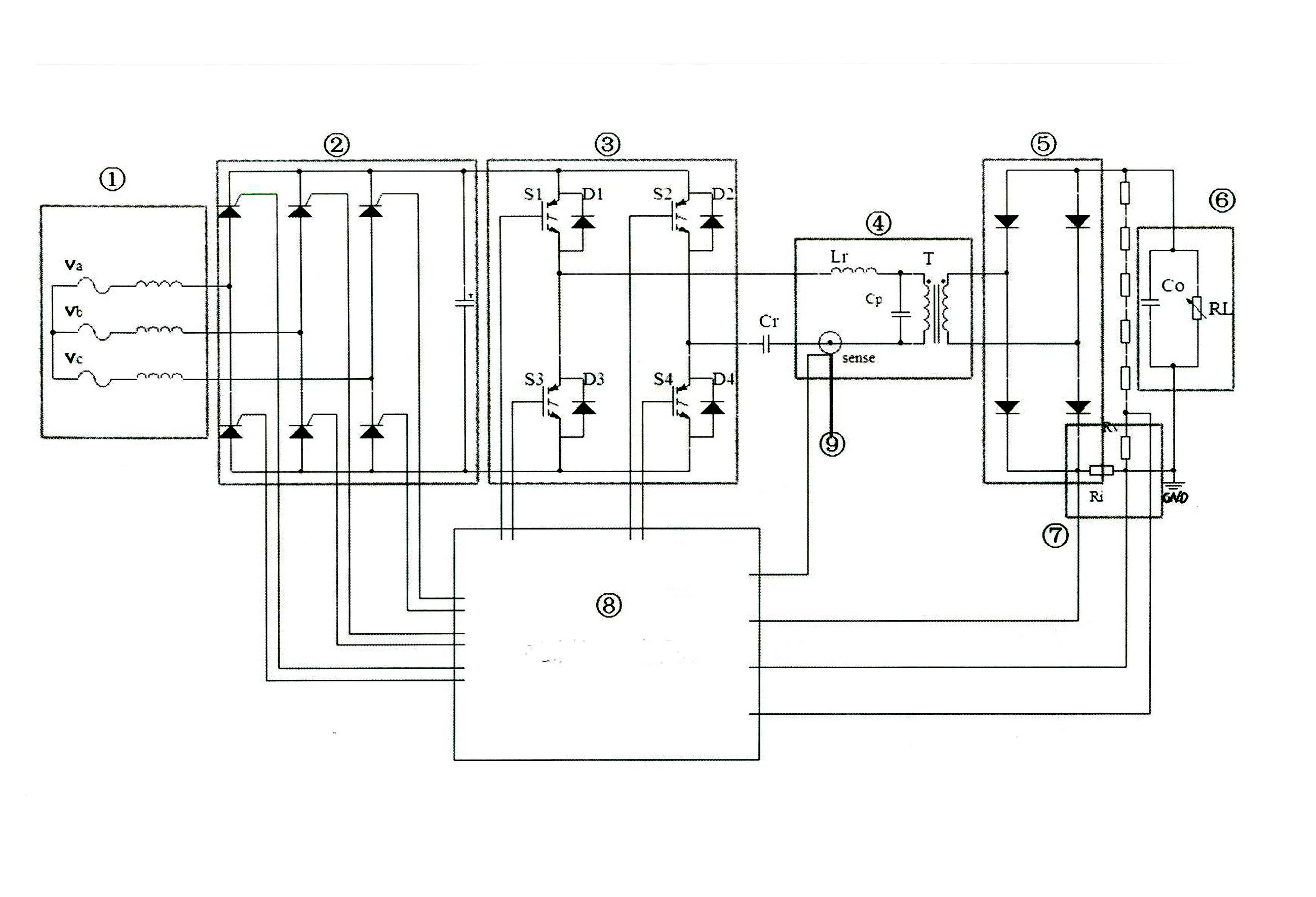 High-frequency high-voltage high-power power supply for electrostatic dust removal