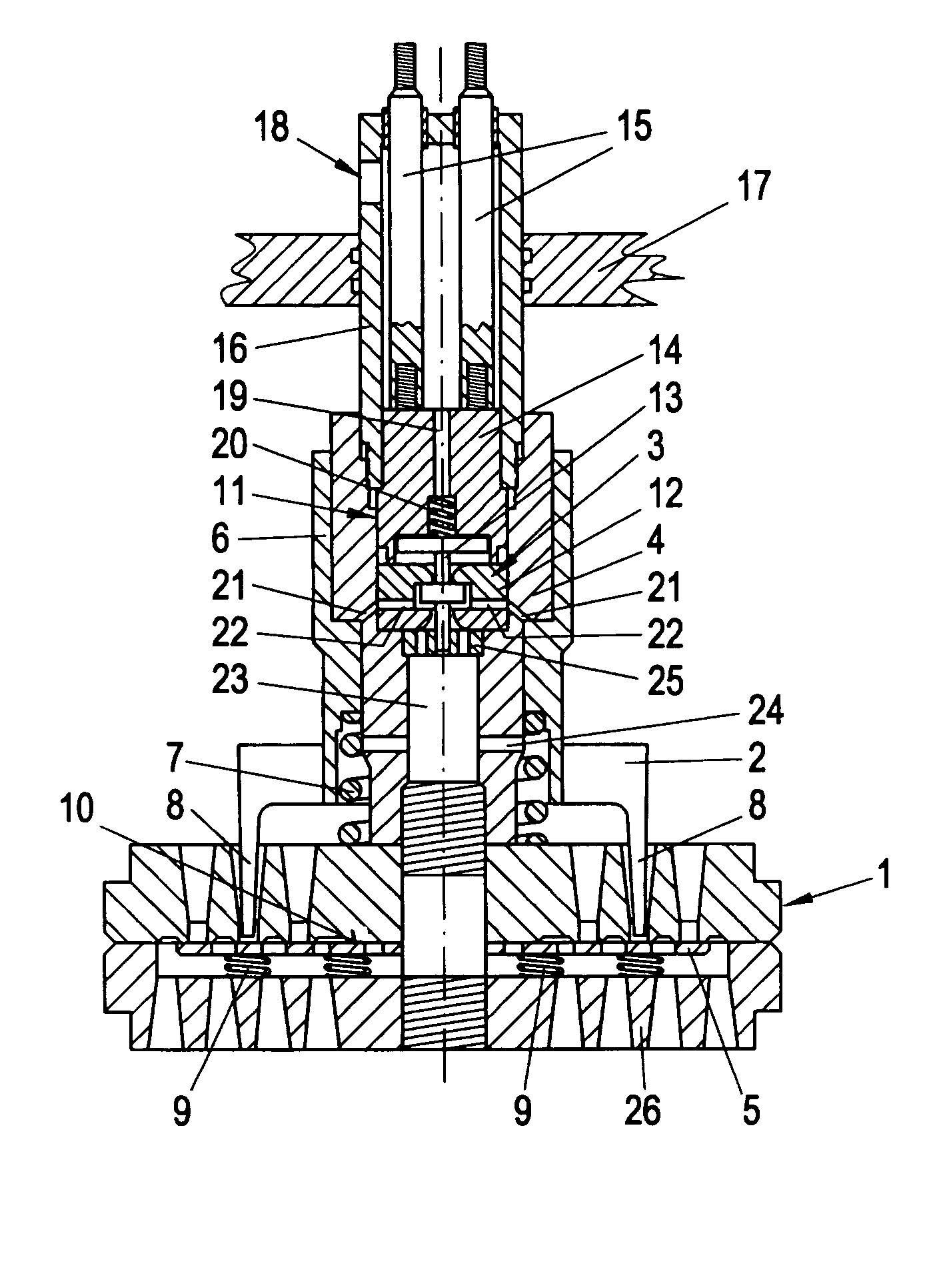 Method of stepless capacity control of a reciprocating piston compressor and piston compressor with such control