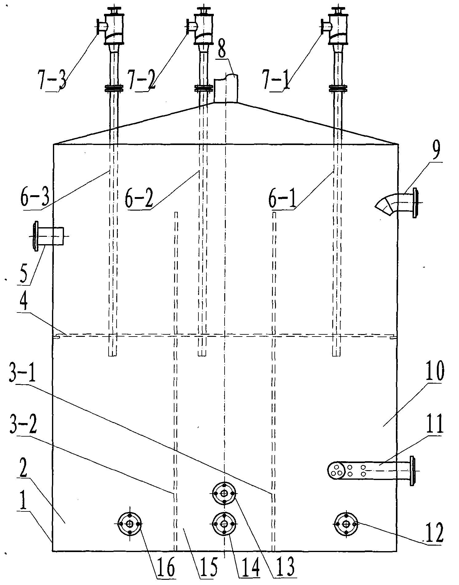 Multifunctional reaction tank and purification process thereof for flue gas desulfurization and denitrification