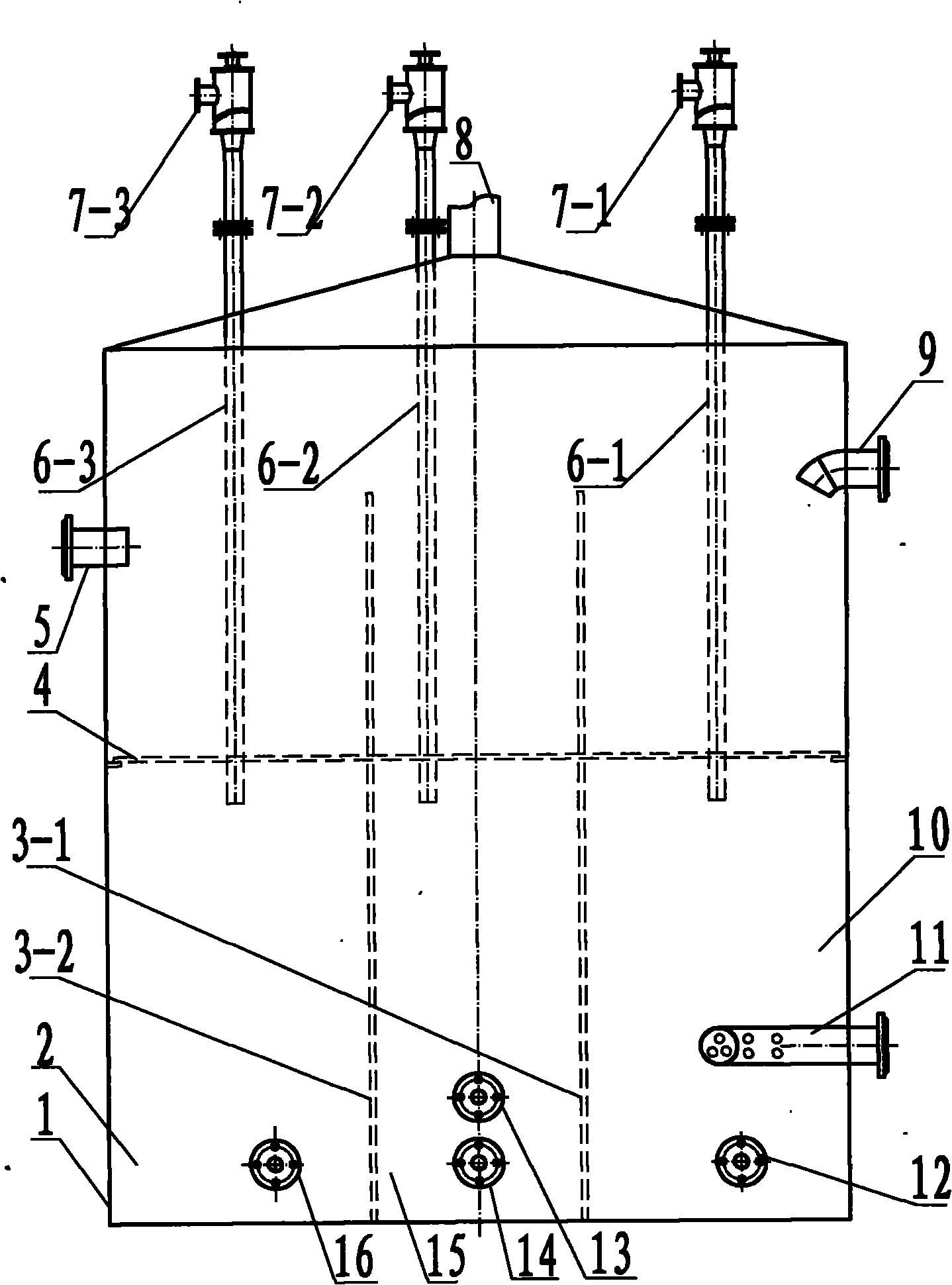 Multifunctional reaction tank and purification process thereof for flue gas desulfurization and denitrification