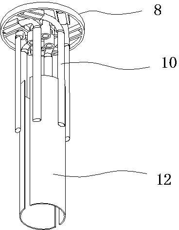 Heat dissipation structure for underwater LED (Light-emitting Diode) lamp