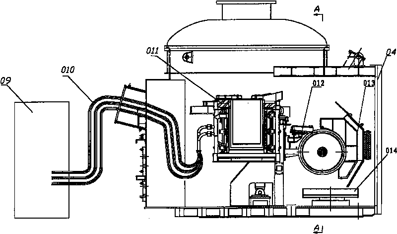 Vacuum induction smelting furnance