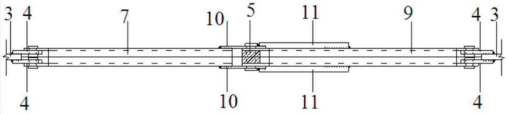 A scissor-type deformation amplification device for amplifying the energy dissipation effect of the damper