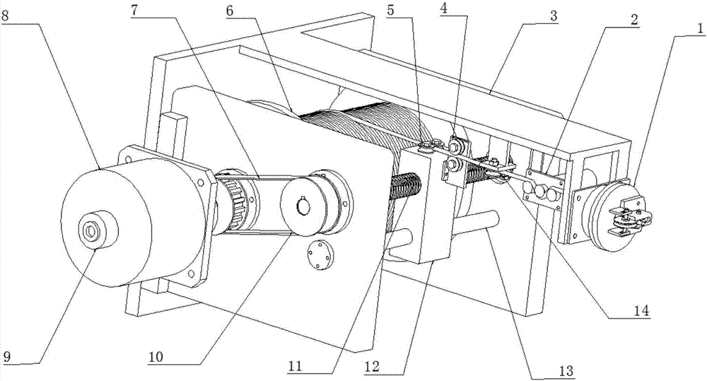 Cable winding and unwinding device of mooring unmanned aerial vehicle and control system