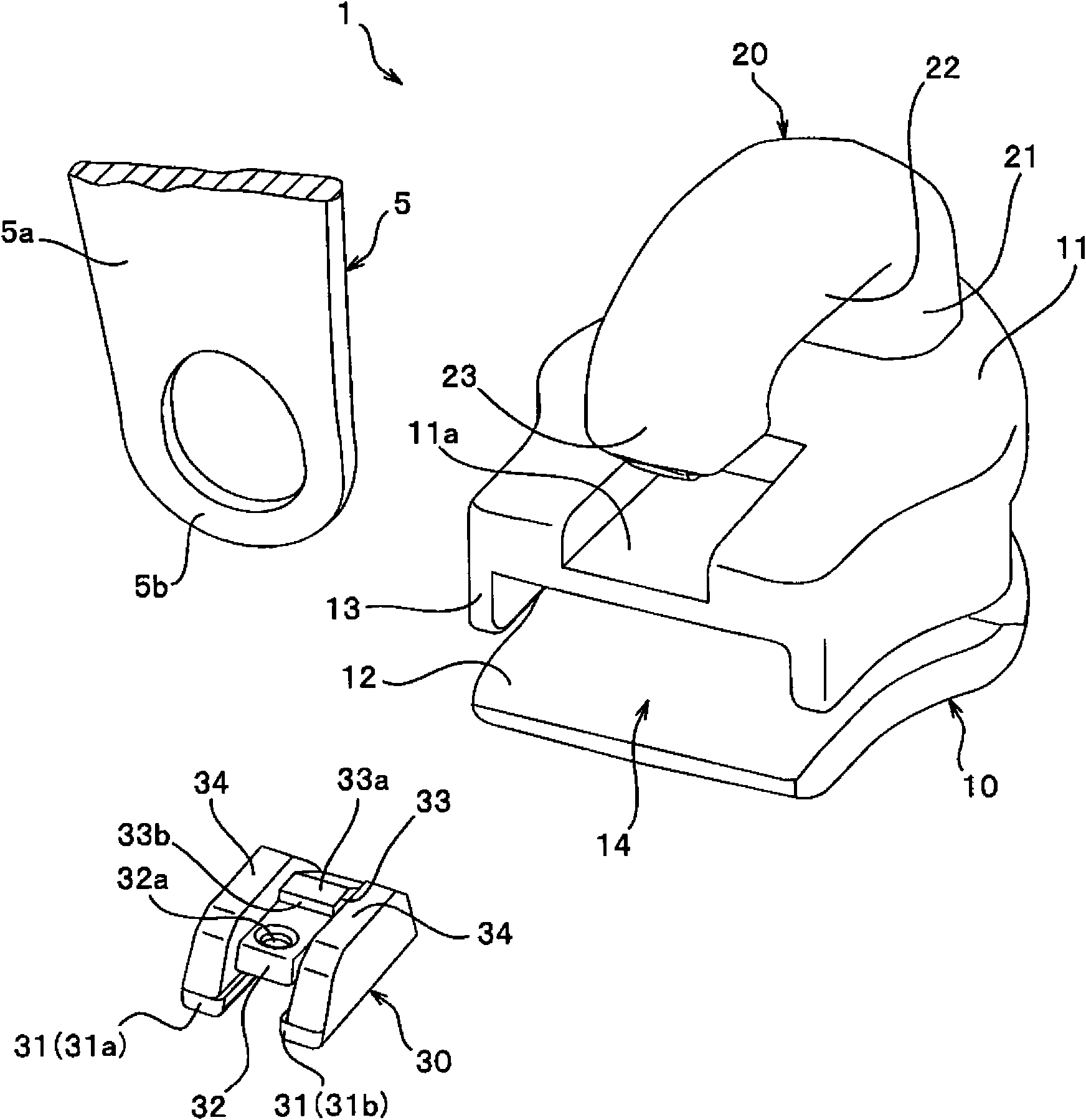 Slider for slide fastener