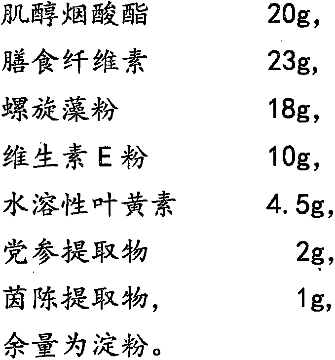 Food nutritional agent with health-care function and preparation method thereof