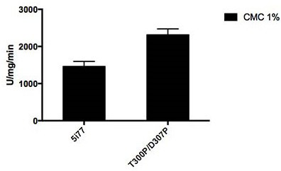 Method for improving cellulase activity, cellulase mutant 5I77-M and application