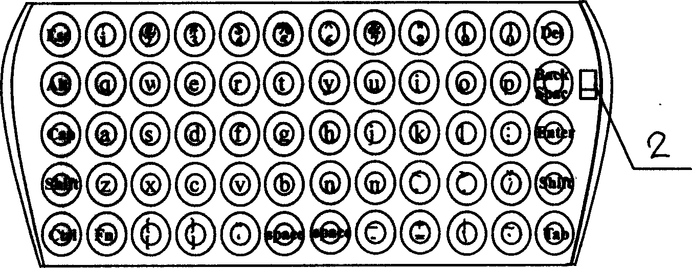 Keyboard capable of using front-back modes