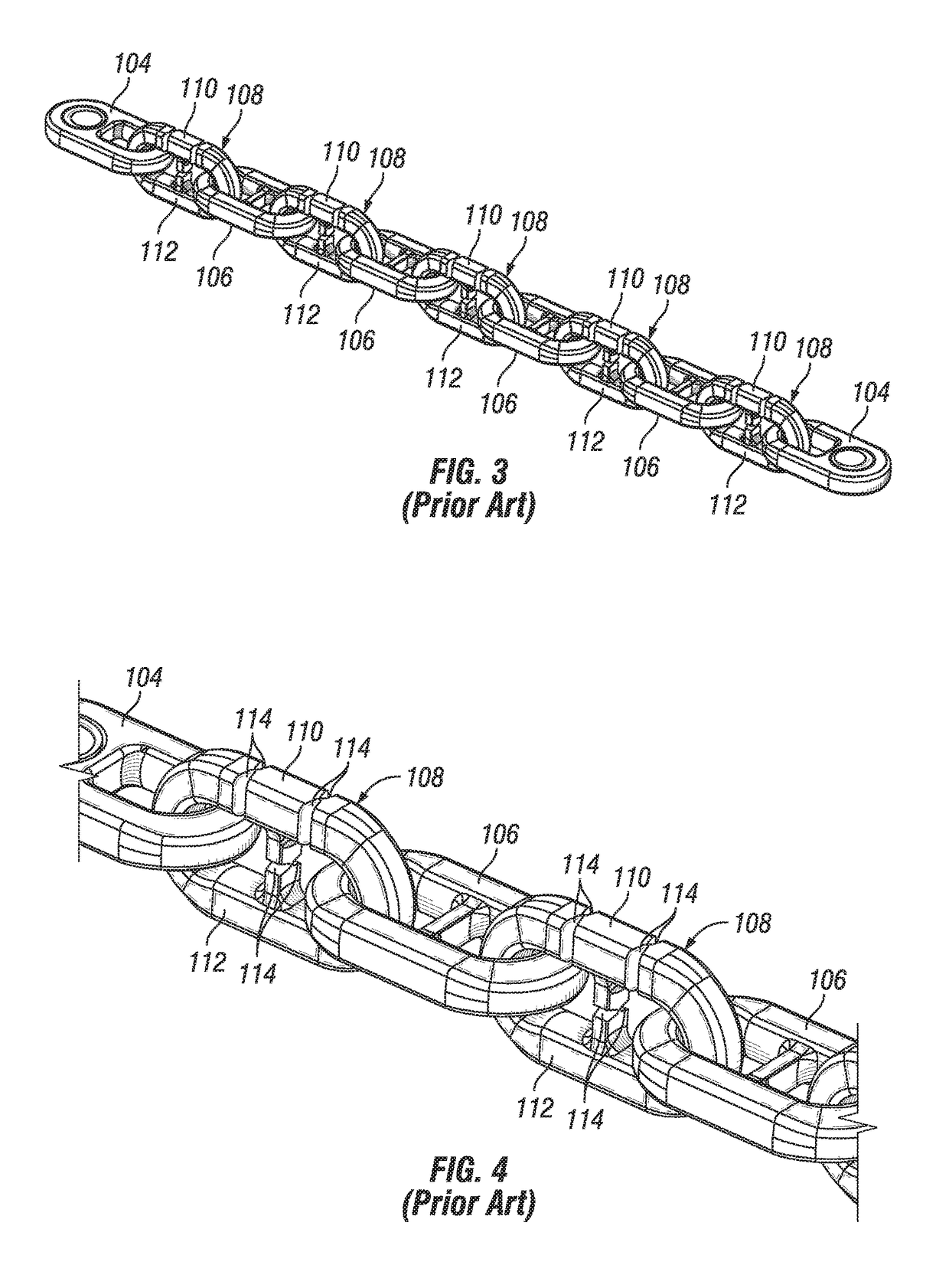 Chain link using a pressed-in member