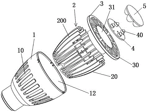 High-cooling combined environment-friendly LED lamp