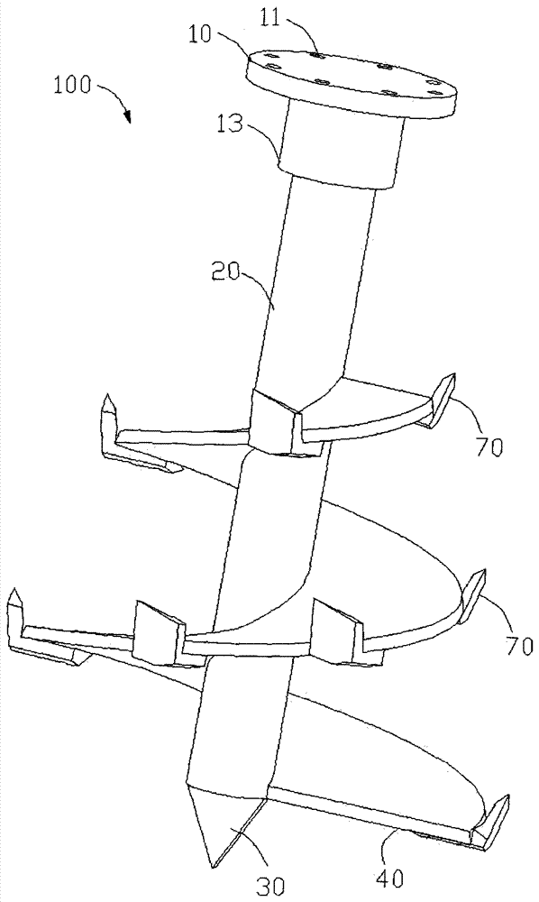 A drill bit structure of a tiller