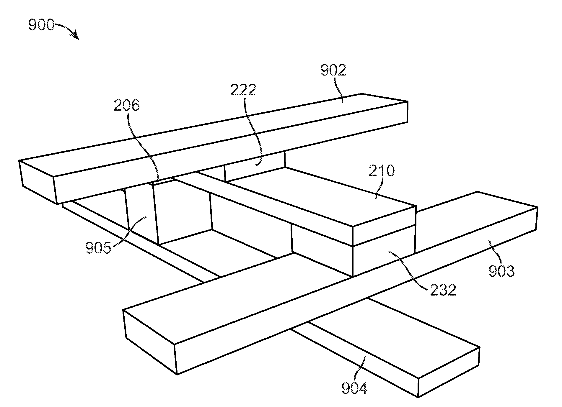 Low current switching magnetic tunnel junction design for magnetic memory using domain wall motion