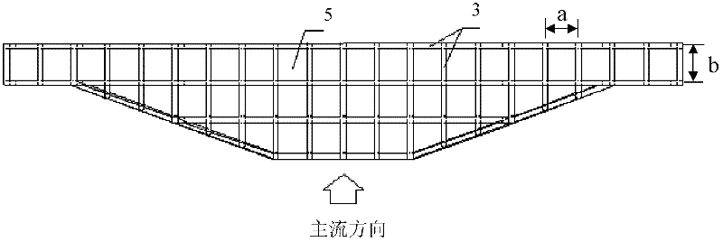 A frame type debris flow sand retaining dam and its construction method