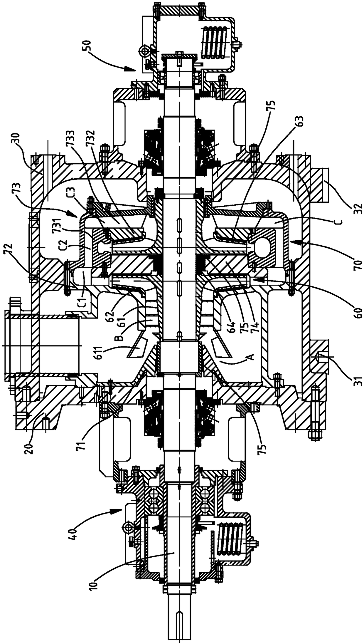 Large high-temperature high-lift two-stage full-lining oil slurry pump