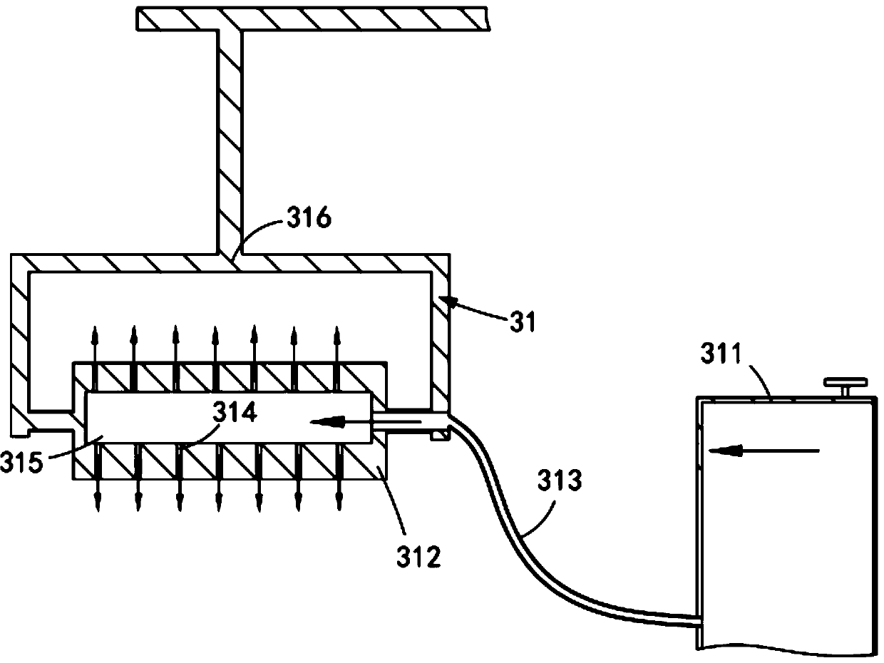 Continuous processing and production equipment for composite geotextile drainage network