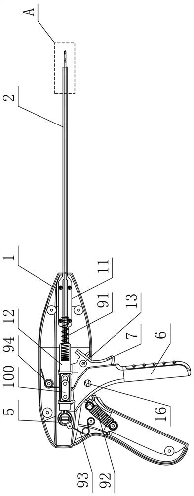 Deep soft tissue stitching instrument