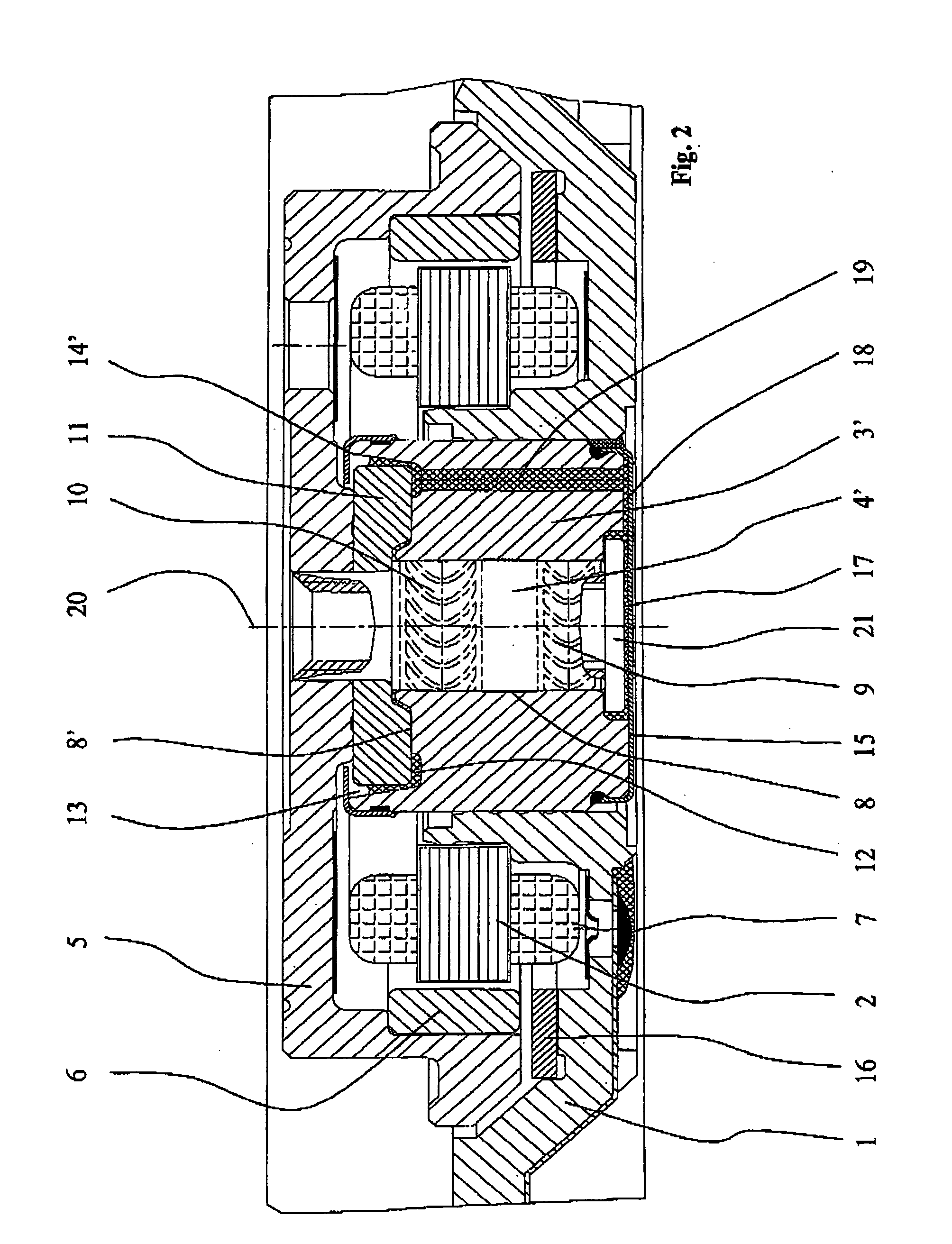 Spindle motor having a hydrodynamic bearing system