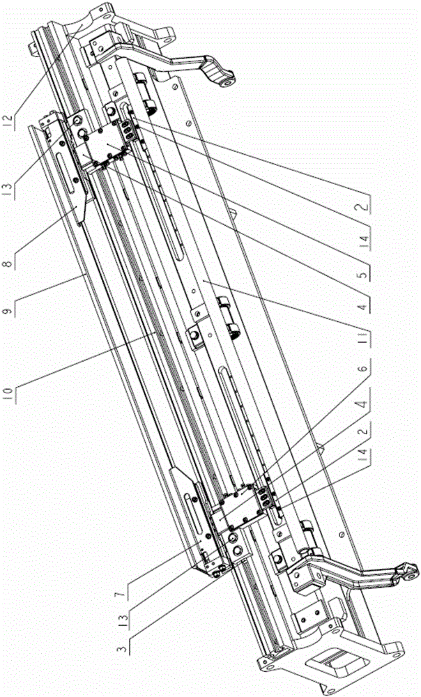 Stroke-adjustable movable temple device