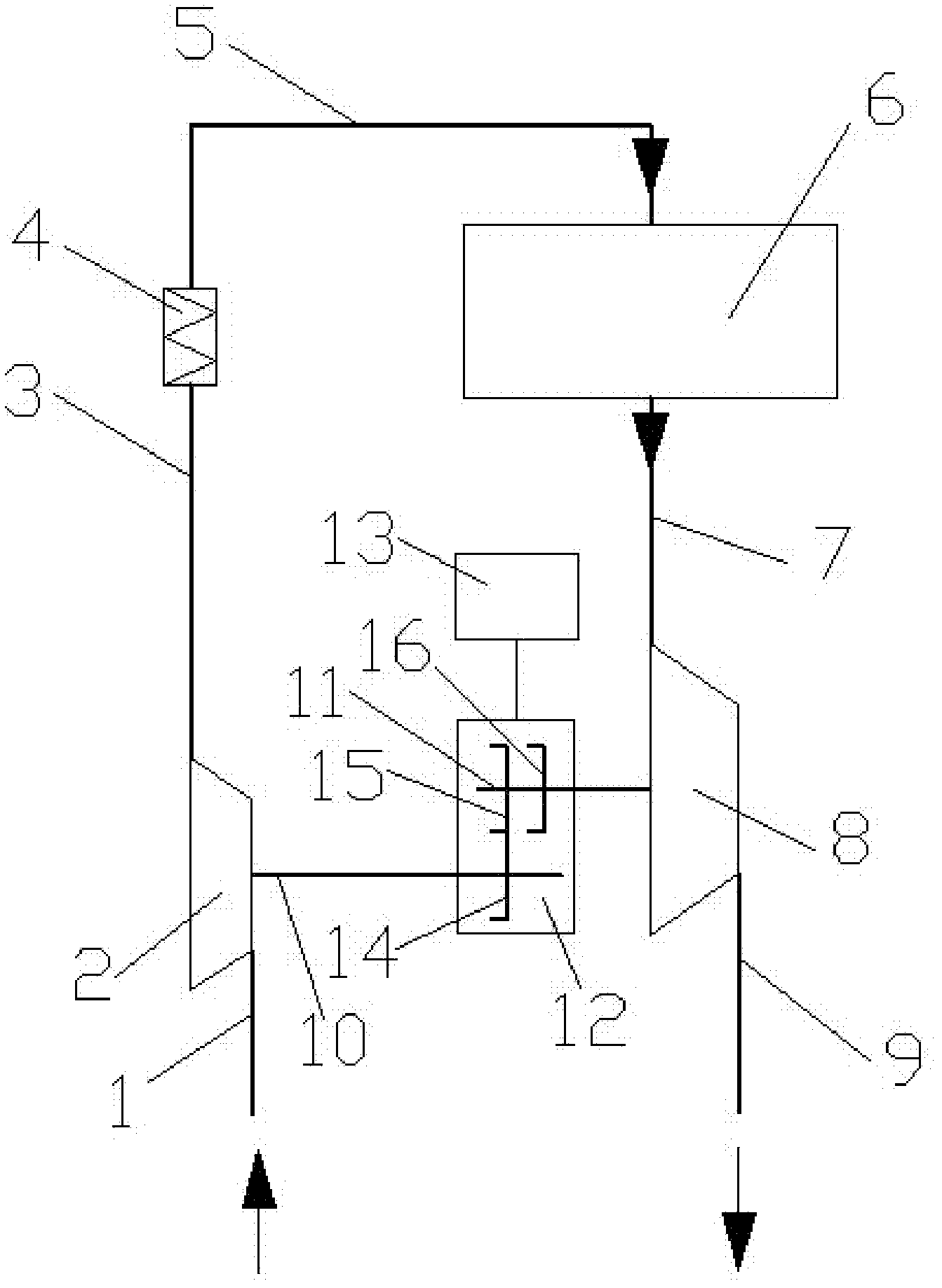 Turbocharging system with rotation speed of air compressor changeable