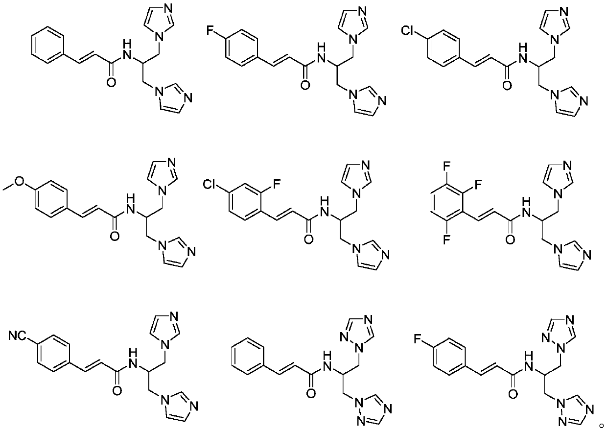 Cinnamic acid amide diazole derivatives and application thereof in antifungal drugs