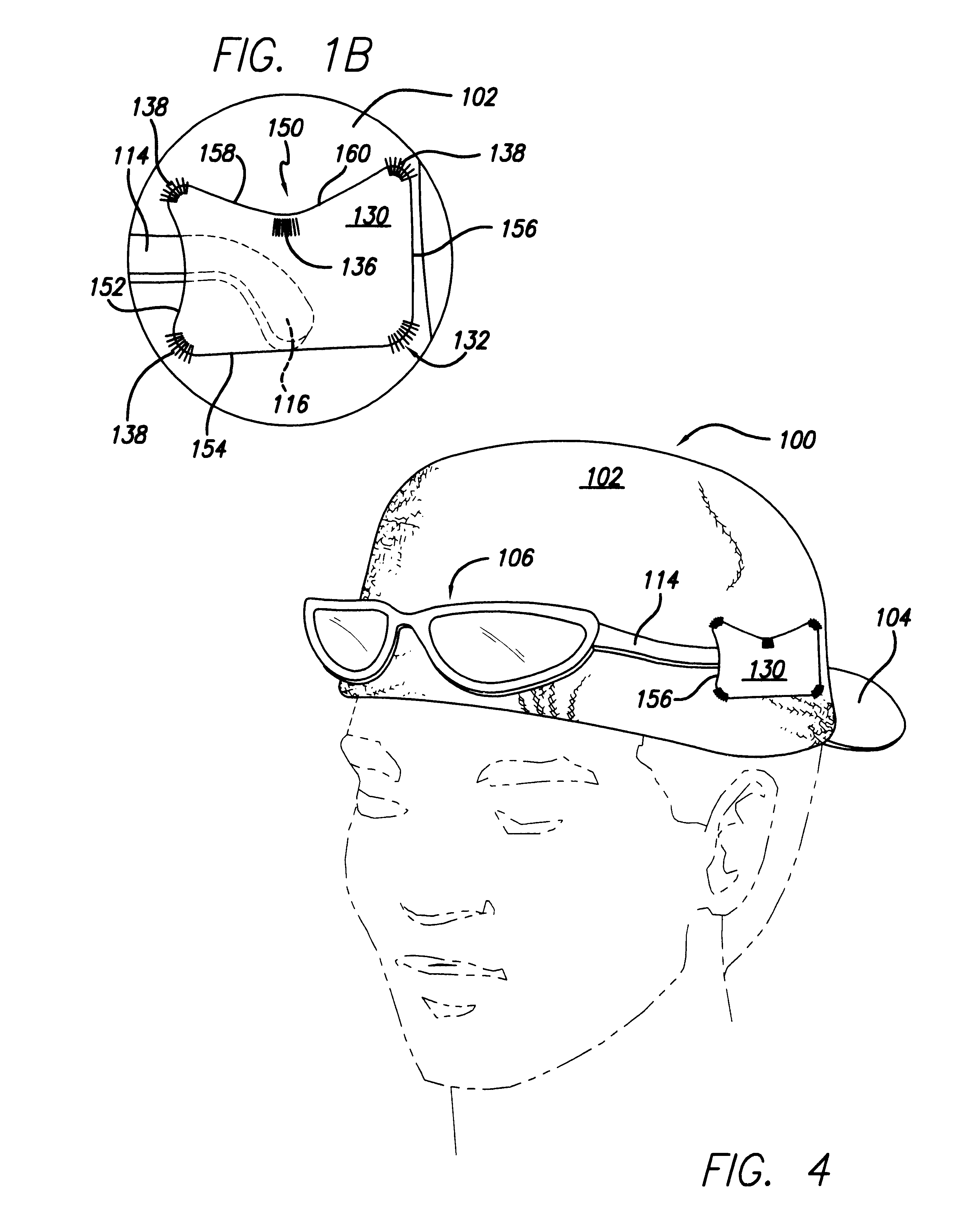 Cap having versatile sunglass retainer and sunglass retaining method