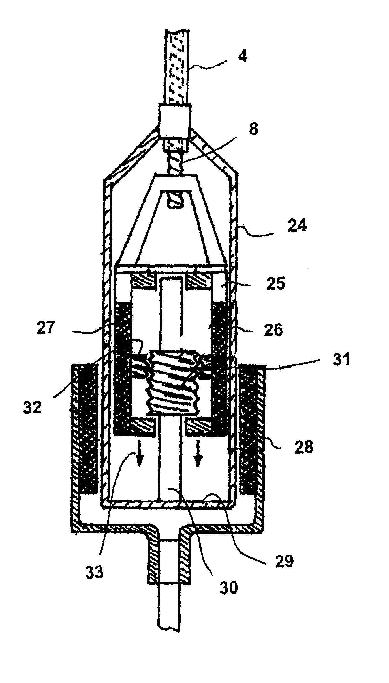 Fluid pump changeable in diameter, in particular for medical application