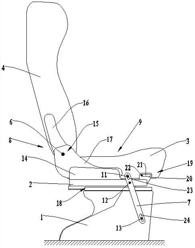 Seat with back seat cushion linkage