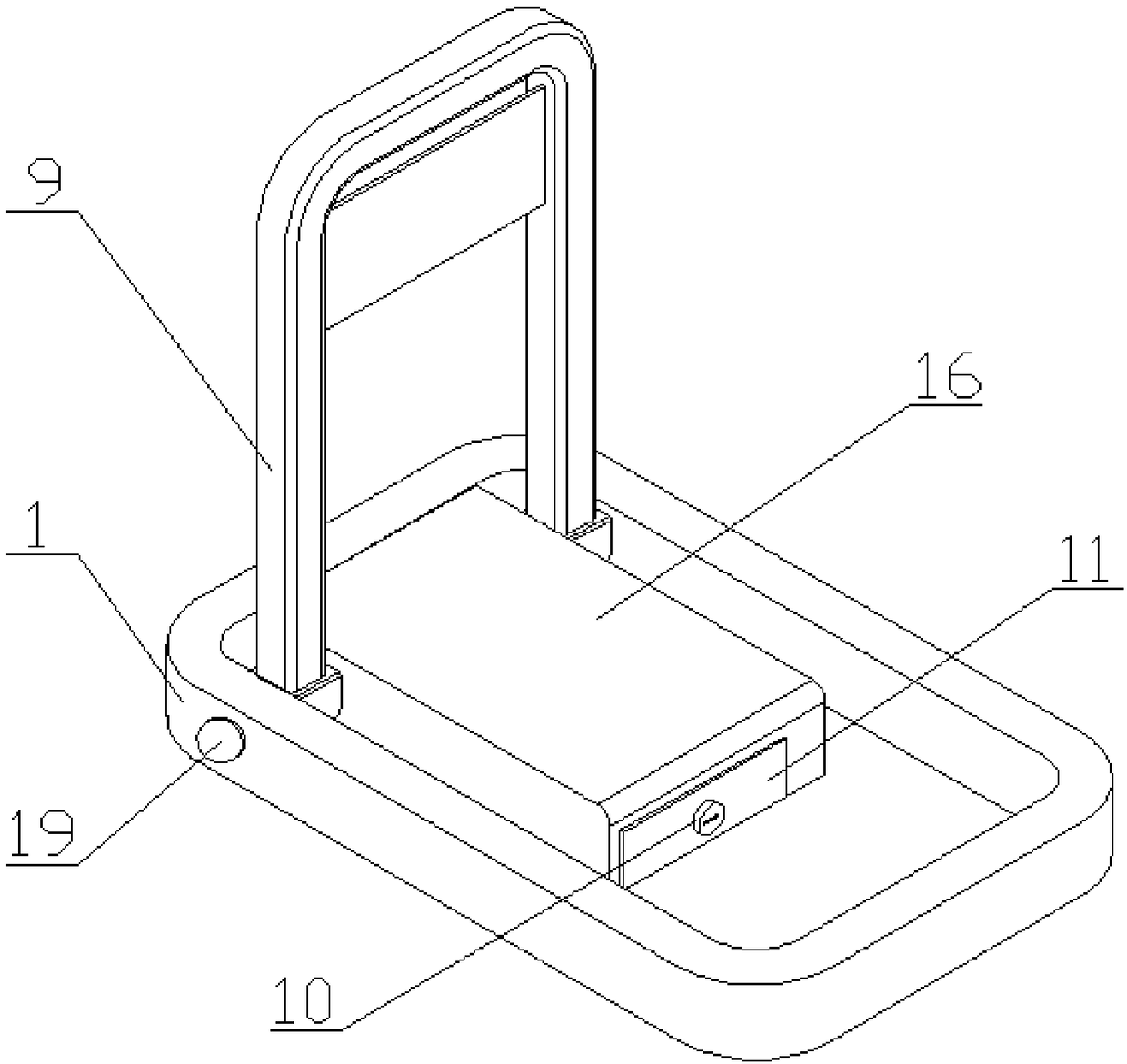 Anti-collision pressure-resistance parking lock bringing convenience to battery replacement